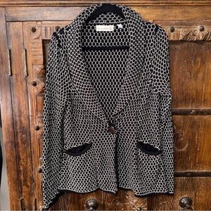 Charlie & Robin Anthropologie Textured Knit Blazer Cardigan Jacket Size L
